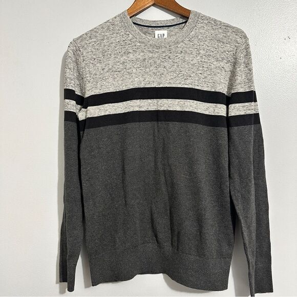 GAP men’s black and gray striped sweater size XS - Picture 1 of 5